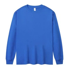 Crysau T Llewys Hir Dynion Cotwm